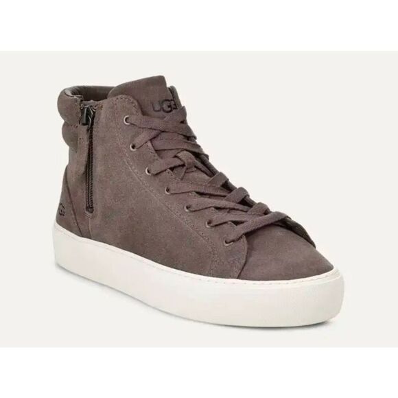 Ugg Ollie high top grey suede sneakers size 8 - Picture 1 of 14